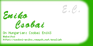 eniko csobai business card